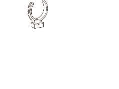 32 mm Hvid klemring rørbærer PP