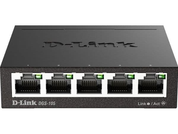 D-Link DGS 105 - Switch - 5 x 10/100/1000 - stasjonær