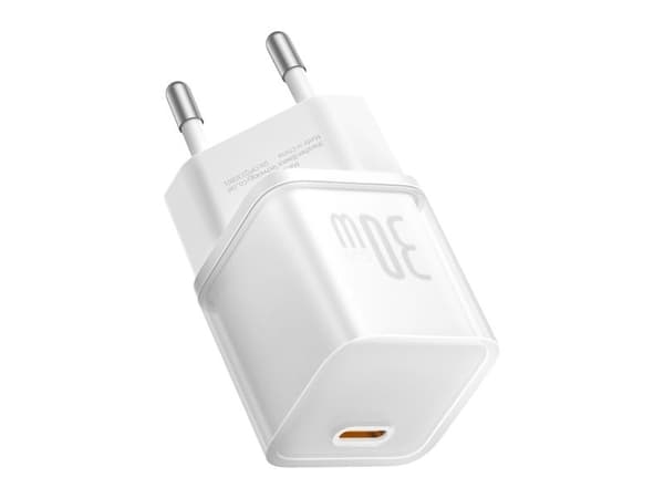 Baseus GaN5S 30W EU USB-C Wall Charger - White