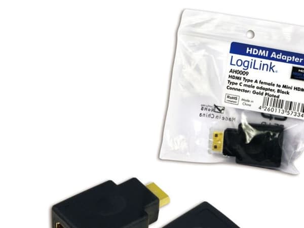 LogiLink - HDMI-sovitin - mini HDMI han til HDMI hun - lajitella