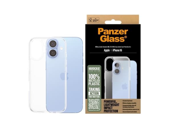 PanzerGlass HardCase iPhone 16 6.1 "läpinäkyvä/läpinäkyvä 1287