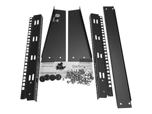 Startech 8U Open Frame Network Rack - 19" 2 Post Free Standing Desktop Rack for Computer, AV, Media, IT, Data & Server Room Equipment (RK8OD) - Rac...