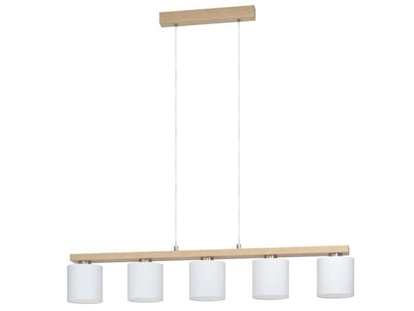 EGLO CASTRALVO långbord E27 5L BS/TRÄ/VIT