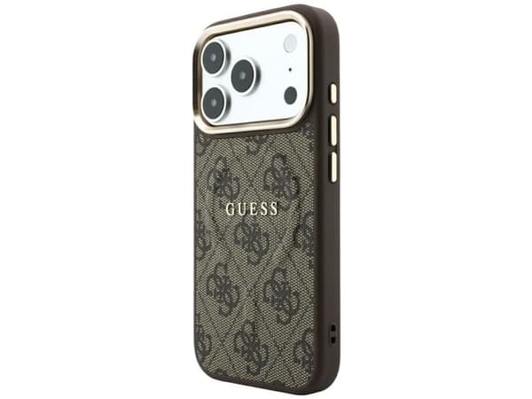 Guess Embossed 4G Classic MagSafe Case for iPhone 17 Pro / 18 Pro - Brown