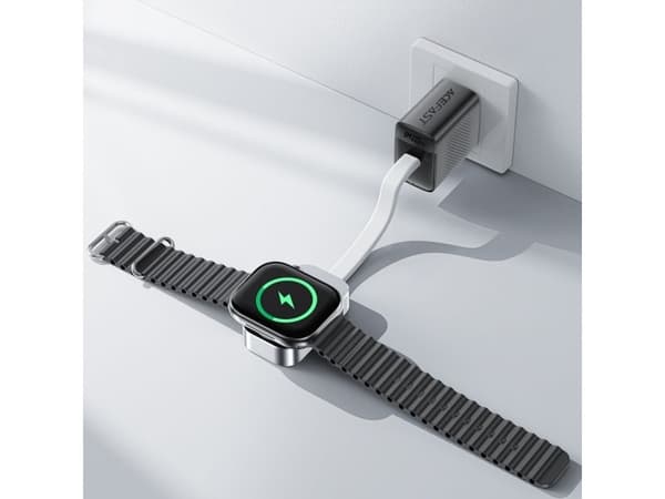 Acefast trådløs lader E21 5W for Apple Watch sølv