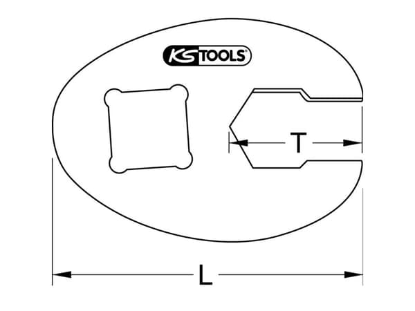 KS Tools 913.3818, Enkel enhet, Nøkkelendemontering, Kromvanadiumstål, 18 mm, 46 mm, 21 mm