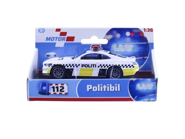 Politibil dansk 11cm 1:36