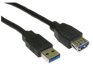 MicroConnect - USB-förlängningskabel - USB typ A (hona) till USB typ A (hane) - USB 3.0 - 3 m - svart