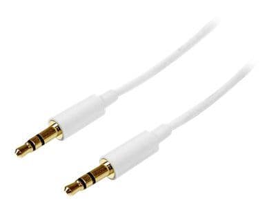 StarTech.com MU2MMMSWH, 3.5mm, Uros, 3.5mm, Uros, 2 m, Valkoinen