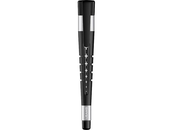 Usams Lightning 3in1 charging + stand + stylus, black silver SJ198)