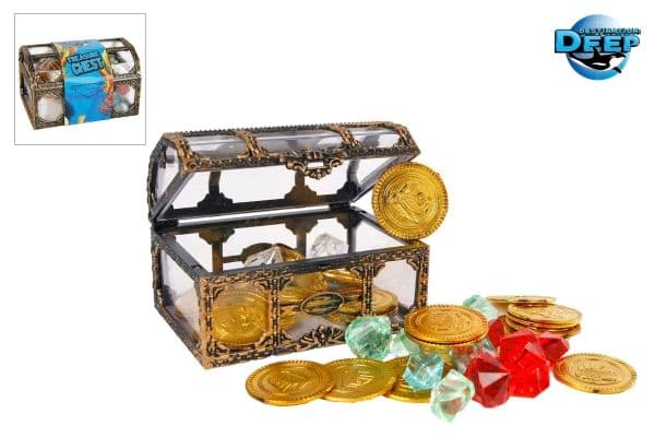 Skattekiste med guld & diamanter