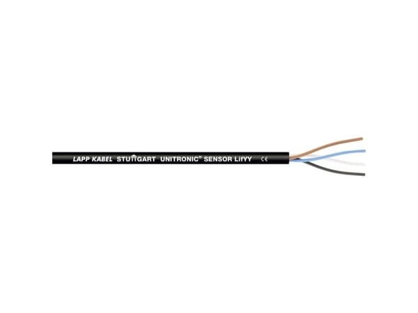 Patch UNITRONIC SENSOR LifYY, 100 m, Svart, Koppar, Polyvinylklorid (PVC), 300 V, -25 - 80 °C