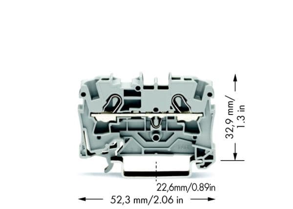 Wago 2004-1201, 6,2 mm, 52,3 mm, 32,9 mm, 800 V