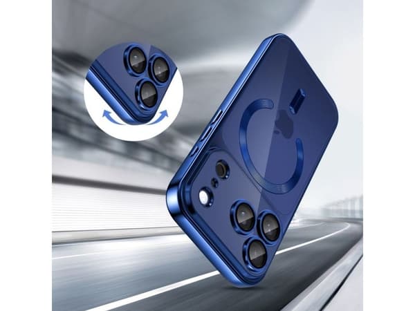 Tech-Protect MagFlex MagSafe-deksel for iPhone 17 Pro Max - Clear Navy Blue