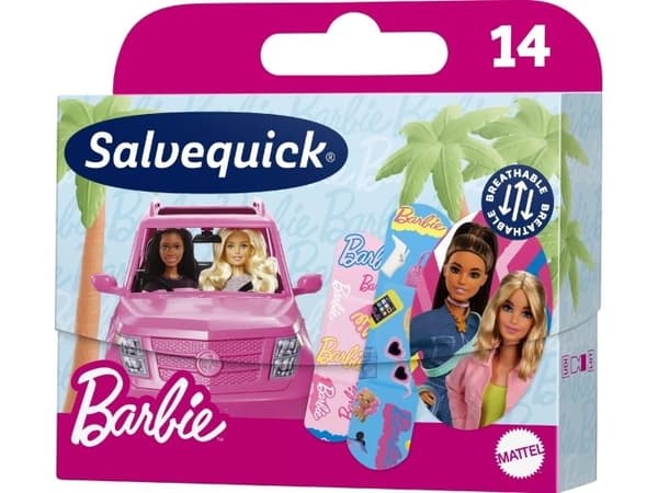 SALVEQUICK Plaster for barn - Barbie 1 pakke - 14 stk