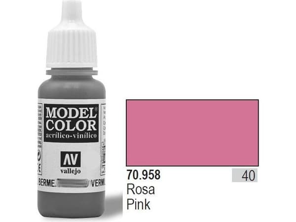 Vallejo 70.958, 17 ml, Rosa, Matte, Flaske