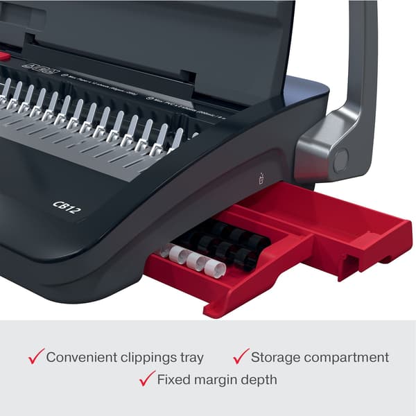 GBC CombBind® CB12 manuell innbindingsmaskin Svart