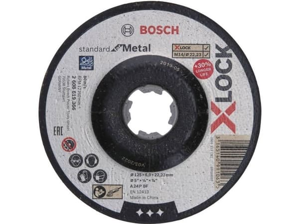 Bosch SKRUBSKIVE X-LOCK STD 125X6MM