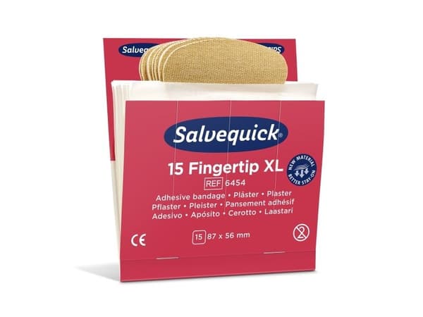 Salvequick Fingertip Plaster XL refill - 15 plåster x 6 refill