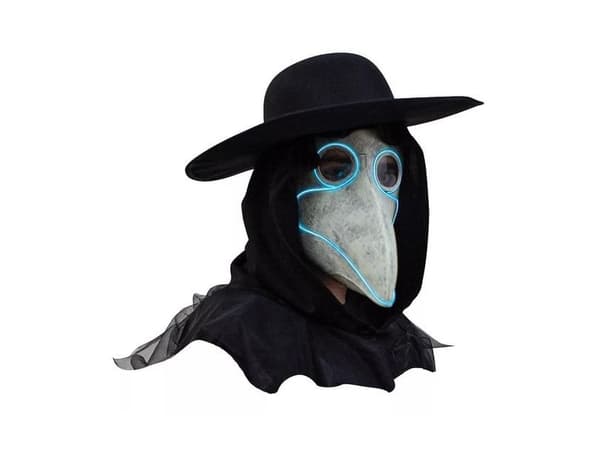 Pestlæge maske med LED lys