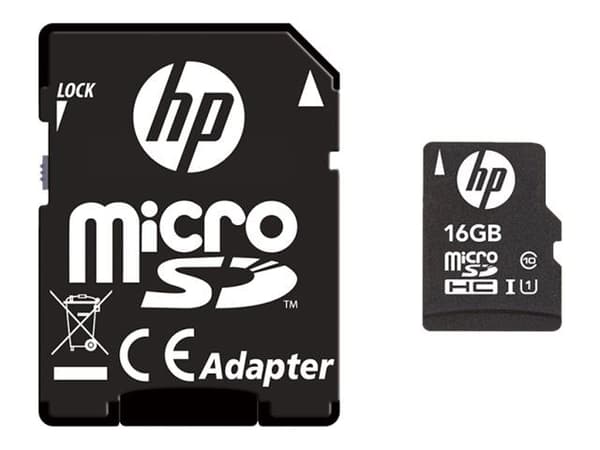 HP - Flashminnekort (SD-adapter inkludert) - 16 GB - Class 10 - microSDHC