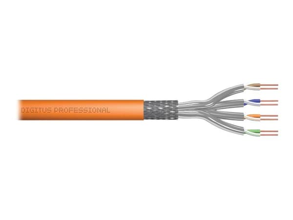 DIGITUS Professional - Bulkkabel - 100 m - SFTP, PiMF - CAT 7 - orange, RAL 2000