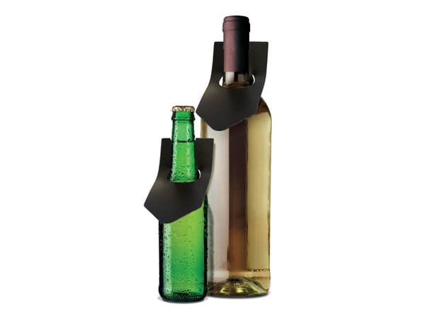 Securit® 10x dobbeltsidede flaskemærker i sort