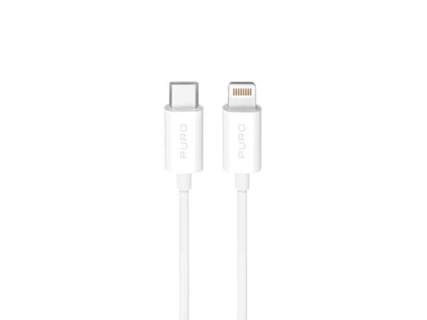 Puro USB-C - Lightning 3 m vit kabel (8018417498909)
