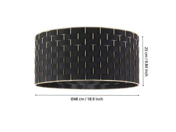 EGLO MARASALES LOFT E27 Ø480 SORT/BM