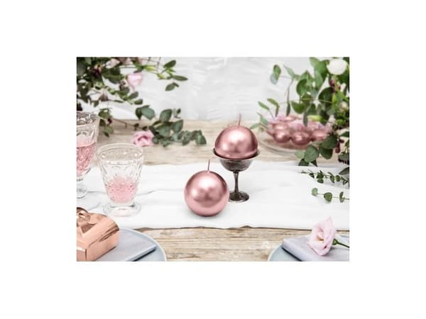 Rose gold kuglelys, 8 cm