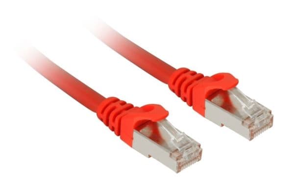 Sharkoon patch network cable SFTP, RJ-45, with Cat.7a raw cable (red, 2 meters)