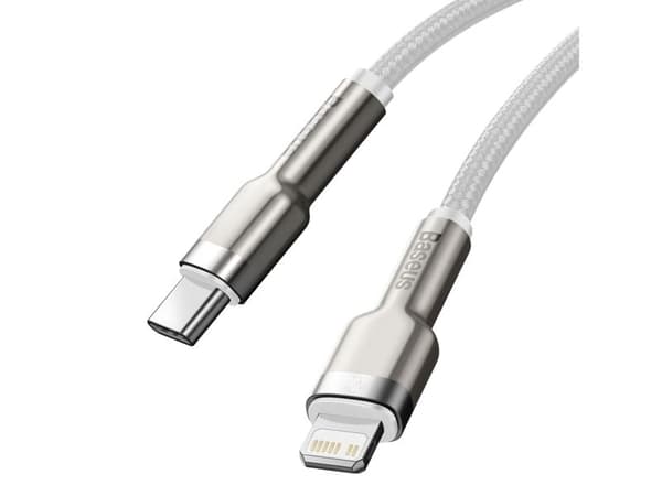 Baseus Cafule, 2 m, Lightning, USB C, Uros, Uros, Valkoinen
