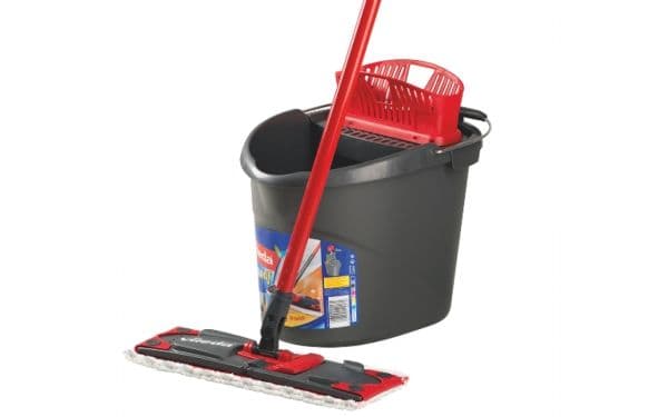 Vileda 4172, Mopp- och hinkset, Polyester, Termoplastisk polymer, Multifärg, Enkel hink