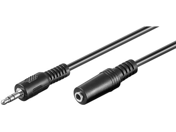 Goobay 50090, 3.5mm, Hankjønn, 3.5mm, Hunkjønn, 5 m, Sort