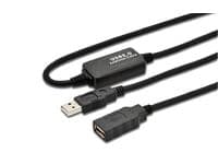 MicroConnect - USB forlængerkabel - USB (hun) til USB (han) - USB 2.0 - 10 m - aktiivinen