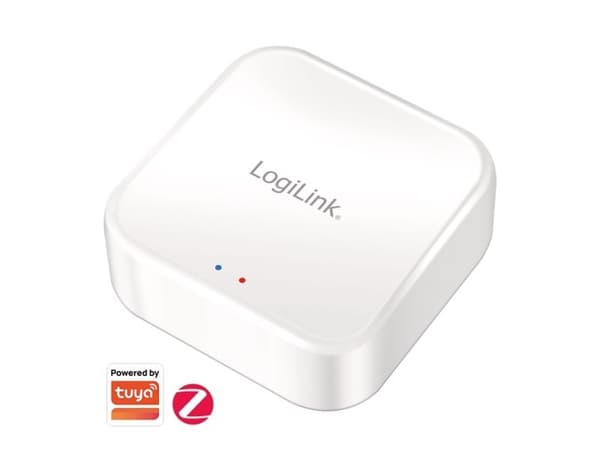 LogiLink Wi-Fi Smart Zigbee Gateway for all smart Zigbee products, Tuya compatible, white