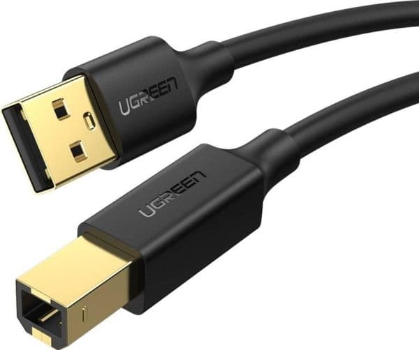USB-kabel Ugreen USB-A til USB-B 2 m svart (UGR526BLK)