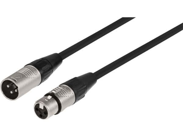 MECR-1000/SW XLR-kabel 10m sort