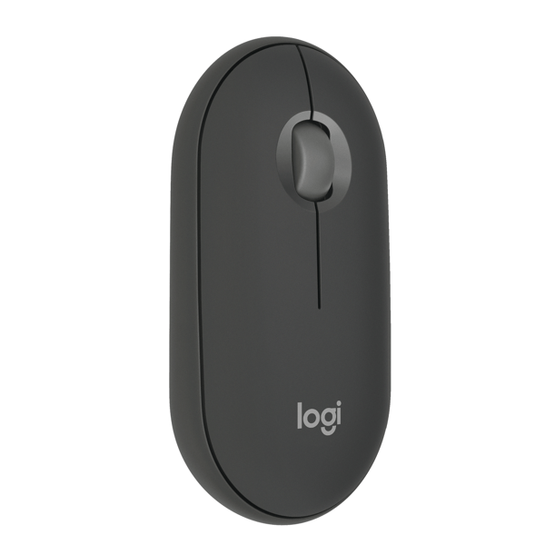 Logitech® | Pebble Mouse 2 (M350s) - Mus - optisk - 3 knappar - trådlös - Bluetooth - Tonal-Graphite