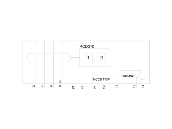RCD310 RCD310 Basic RCD typ A sidomonterad RCD-modul märkfelsström 0,03-5A tillbehör för: 3VA1