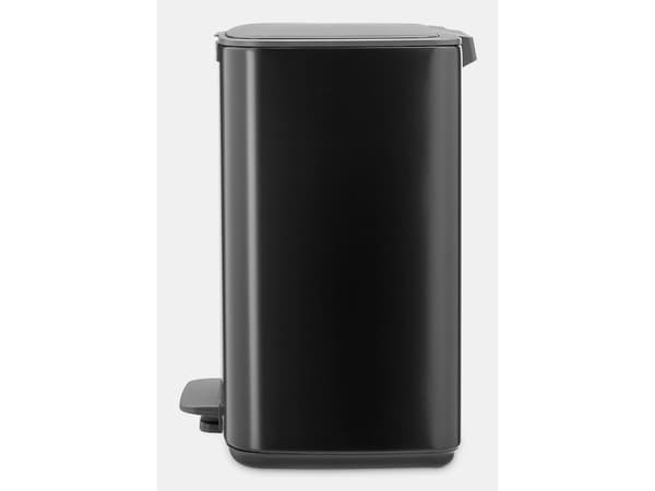 Brabantia Bo Pedal Bin, 12 l, Rektangulær, Stål, Sort, Pedal, 292 mm