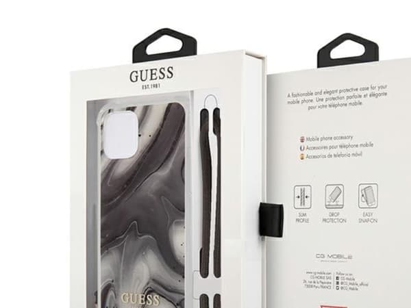 Guess GUHCP12LKSMAGR hardcase til iPhone 12 Pro Max 6,7" grå/grå Marble Collection