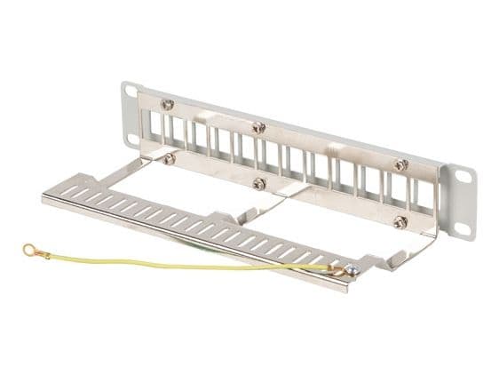 Lanberg - Patch-panel - rackmontering - RAL 7035, grå - 1U - 10"