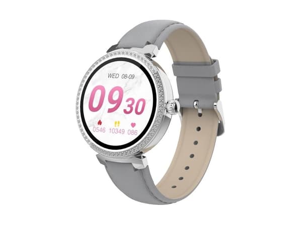 DENVER SWC-342 - Smart klocka med rem - grå - display 1.2" - Bluetooth