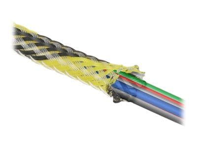 Delock - Flätad ärm - sträckbar - 2 m - svart, gul