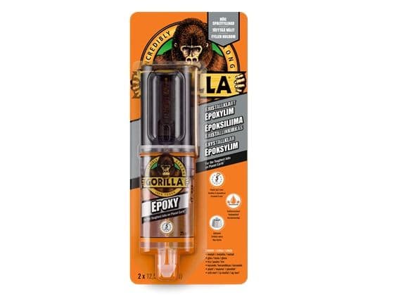 Gorilla Crystal kirkas epoksiliima - 25 ml.