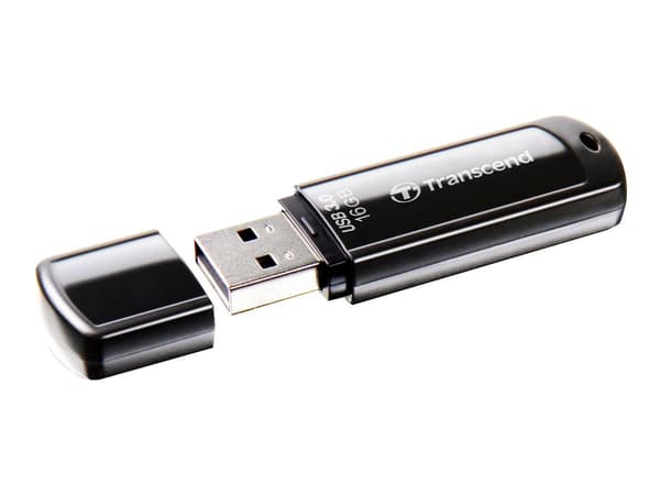 Transcend JetFlash 700 - USB-flashstasjon - 16 GB - USB 3.0 - svart