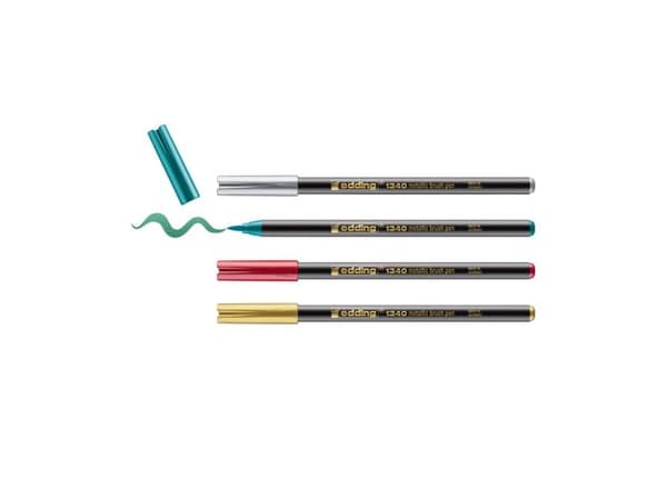 Edding Metallpenna med borstspets e-1340 EDDING, Xmas, 4st.