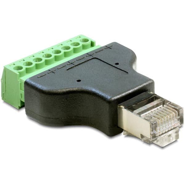DeLOCK 65389, RJ45, 8p, Musta, Vihreä