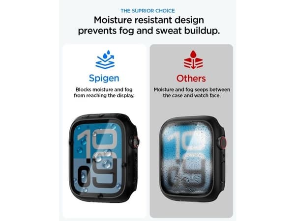 Spigen Thin Fit 360, Kotelo, Älykello, Musta, Apple, Apple Watch (44mm), Polykarbonaatti (PC)